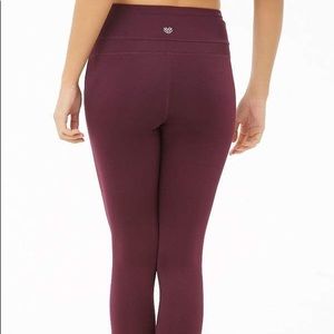 Forever21 Active Fleece-Lined Leggings - Plum